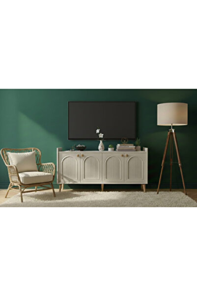 FUHO Lidya Tv Sehbası, Mdf Kapak Vizon Bej