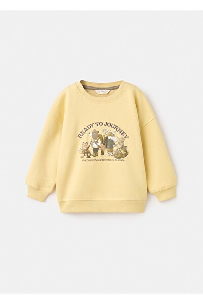 MANGO Baby Бродиран десениран суичър