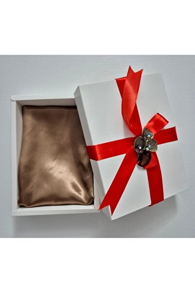 styleFlex Synthetic silk satin scarf set, in gift box + elegant brooch