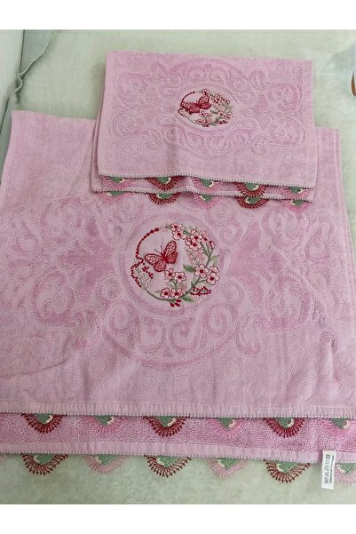 hoaryage Σετ πετσετών χειροποίητης βελόνας μαμά και κόρη (50x90 cm + 30x50 cm...