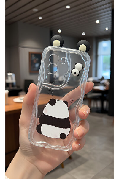 TechTrove İnfinix Hot 50 Pro İçin Uyumlu 3D Kulaklı Sevimli Panda Figürlü Şef...