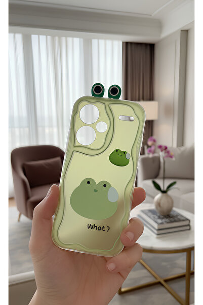 TechTrove 3D Eyes Cute Green Frog Design Wavy Phone Case Compatible with Redm...