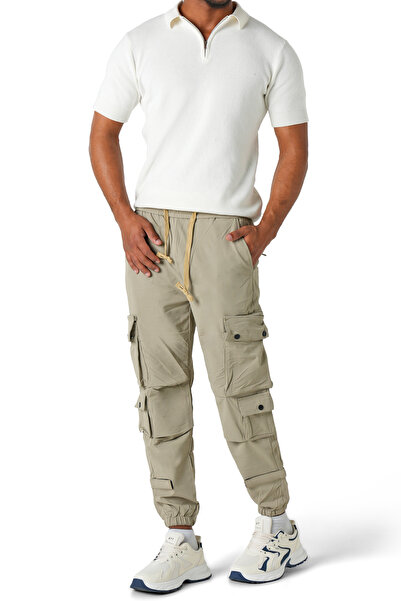 hendam Men's cargo pants with elastic waist