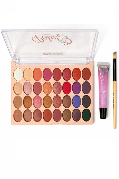 Uno Paletă Farduri Ochi 35 Culori Romantic + Primer + Pensulă Aplicare