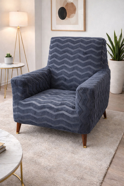 Saule Likrali Lastikli Geçirmeli welsoft tekli koltuk örtüsü koltuk kılıfı zi...