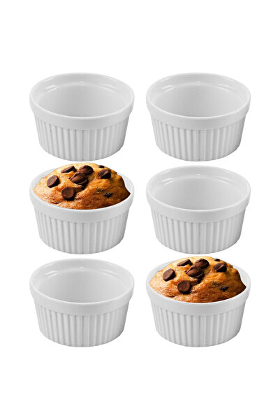 Other White porcelain baking bowls 9 cm, 150 ml 6 pcs.