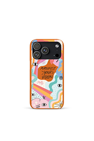 KaffCase İphone 17 Pro Max Uyumlu Manifest Your Vision Premium Silikon Telefo...