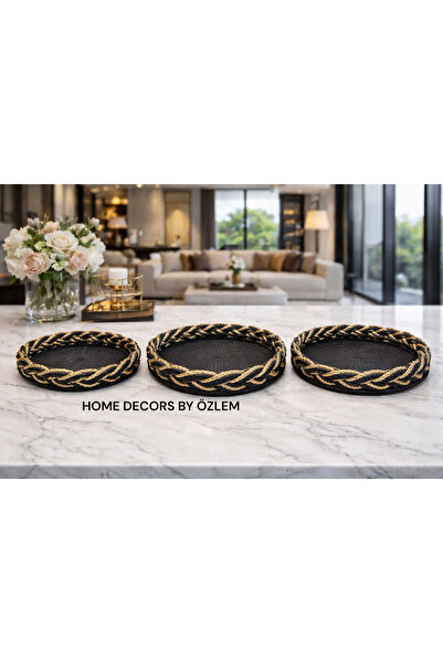 home decors by özlem 3-Piece Wicker Basket Promise Basket Engagement Basket O...