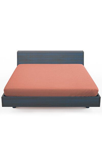 Casasro CASASRO Stretchy bed sheet, Cotton jersey, 180x200x30 cm, Salmon