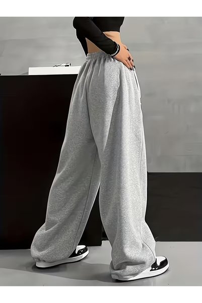 Nilvor Unisex Cute Cat Baggy Cut Wide Leg Sweatpants