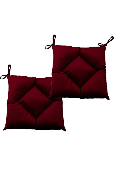 Casasro Set 2 Perne de Scaun, Visiniu, 40x40cm, Catifea Lux