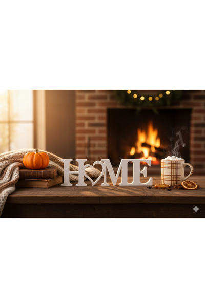 bgom Home Yazılı Dekoratif Biblo Ve Masaüstü Dekor - Beyaz - Plastik