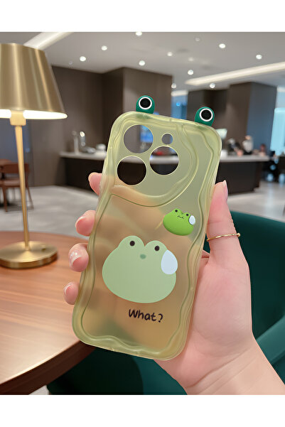 TechTrove حافظة هاتف مموجة بتصميم ضفدع أخضر لطيف ثلاثي الأبعاد متوافقة مع هات...