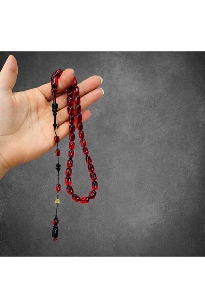 alomran orientals Sandalwood rosary in a Sheer red color
