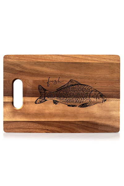 Other Acacia Wood Cutting Board with Handle - 36x24 cm