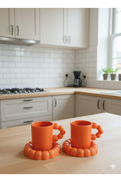 seda seramik Handmade Bubble Double Espresso, Lungo 4-Piece Coffee Cup Set fo...