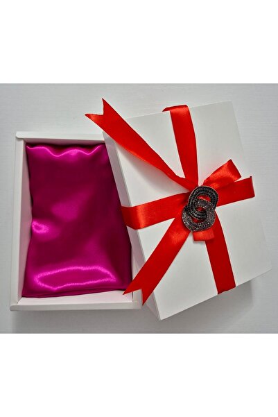 OnlyForYou Synthetic silk satin scarf set, in gift box + elegant brooch