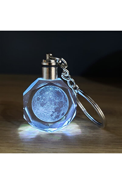 Modellino Color Changing Light up Keychain Diamond Cut Crystal Keychain - 1 P...