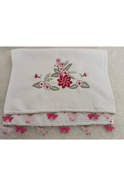 hoaryage Χειροποίητη πετσέτα με κέντημα 30x50 εκ. με κέντημα στις 2 άκρες
