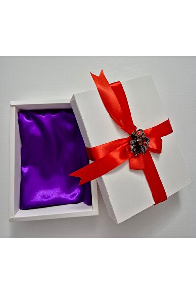 styleFlex Set eșarfă din satin de matase sintetica, în cutie cadou + broșă el...