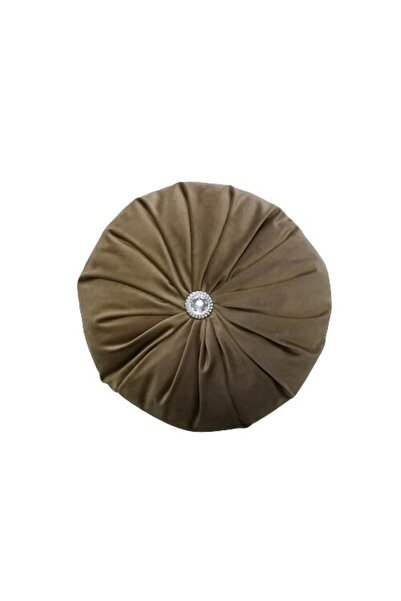 Casasro Perna Decorativa, Rotunda, Elegant, Catifea Lux, Auriu, 38cm