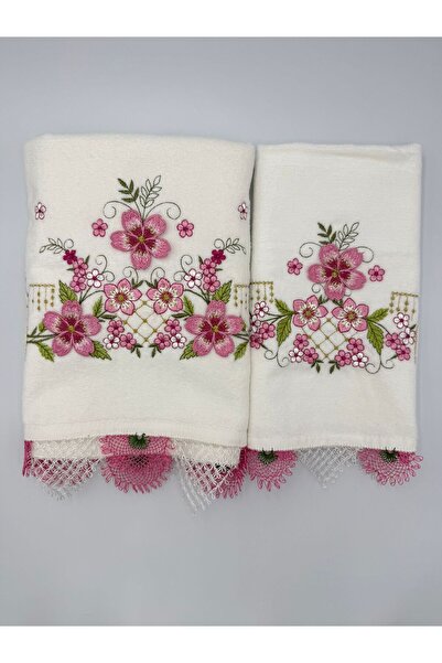 Şatilli Handmade İğne oyalı 3d Nakışlı kadife Analı-kızlı 50x90 yüz&30x50 mut...