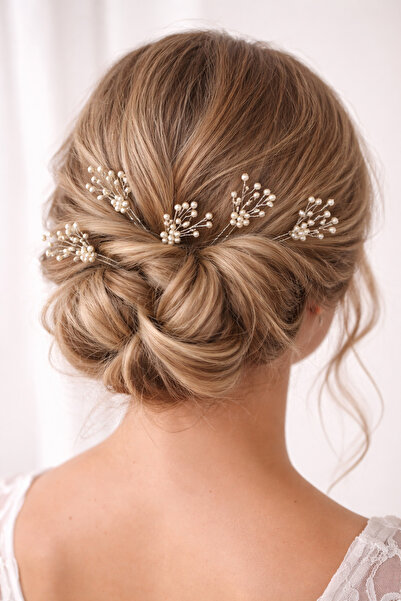 OEM Pearl and Crystal Hair Clip Set – Elegant Bridal / Event Accessory