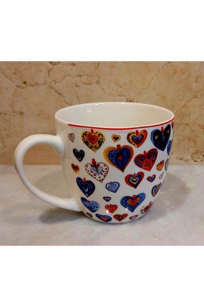 Duo Ceașcă 460 ml Colorful Hearts