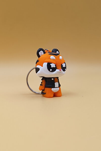 Rodopiva سلسلة مفاتيح على شكل نجمة روك تايبر - حلية متحركة لتزيين الحقائب