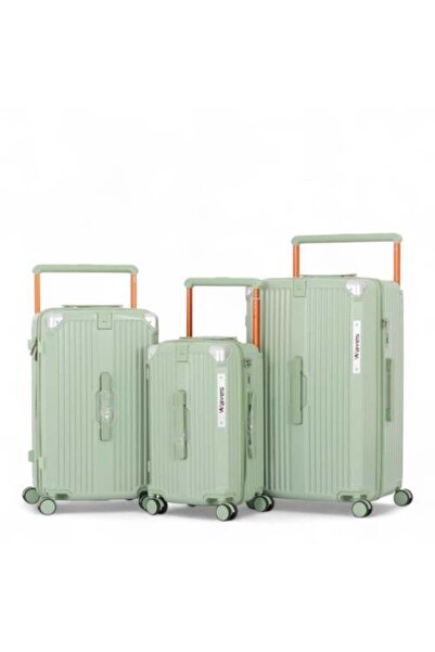 genernic 3-Pcs Hard Shell Luggage Set: Cup Holder, Expansion, Double Wheels &...