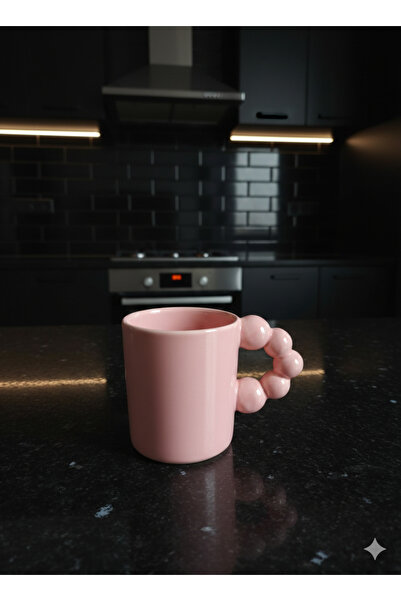 seda seramik Handmade Bubble Design Pink Handmade Ceramic Cup 140 ml