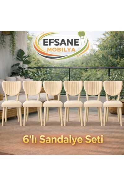 Efsane i.E.G ELMA SANDALYE 6 ADET MUTFAK YEMEK ODASI SALON BALKON BAHÇE OTEL ...