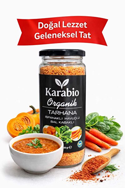 karabio Organik Sertifikalı Ispanaklı Havuçlu Balkabaklı Tarhana 300 gr