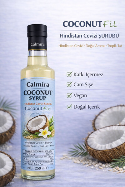 CALMİRA Coconut Fit Hindistan Cevizi Şurubu 250 ml / Detoks Mix