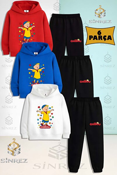 SİNREZ Set de trening cu glugă, imprimat, cu model stea, unisex, pentru copii...