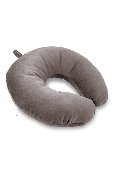 Casasro Perna de calatorie, Catifea, Culoare gri, Dimensiune 33 x 33cm