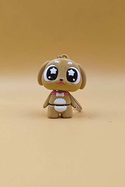 Rodopiva سلسلة مفاتيح على شكل كلب لطيف من ستار آي - حلية متحركة لتزيين الحقائب