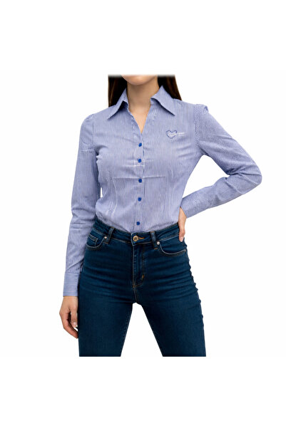 tYk Women's shirt, TYK, blue, cotton, long sleeve