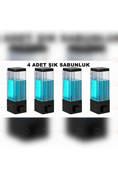 MAİN SHOP 4 bucăți dozator de săpun montat pe perete, fără perforare, dozator...