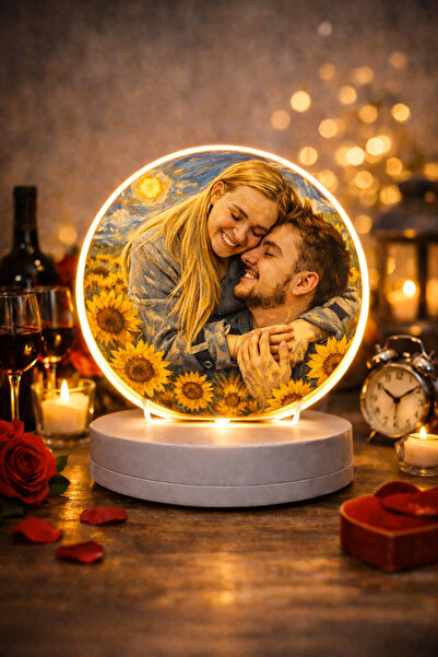Zeymond Kişiye Özel LED Lamba – Sevgiliye Özel Fotoğraftan Sanat Tarzlı 3 Ren...