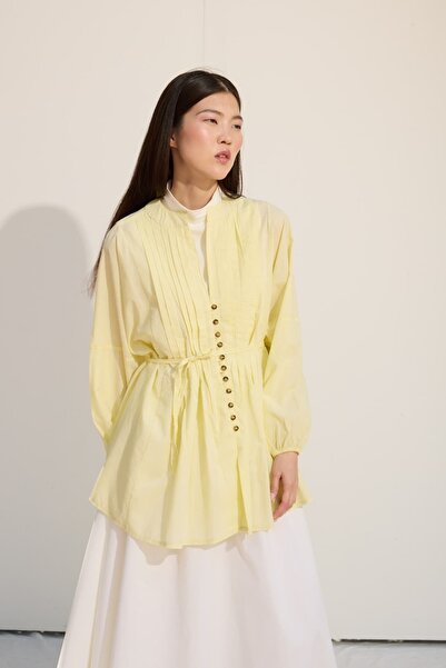 mavi limon NERVÜRLÜ VUAL GÖMLEK