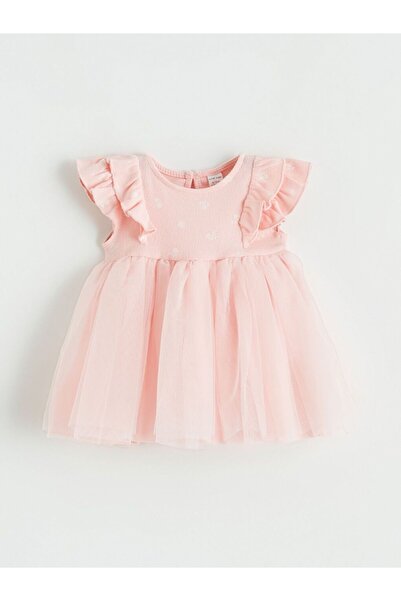 LC Waikiki فستان توتو مزين بالكشكشة للفتيات الصغيرات من LCW