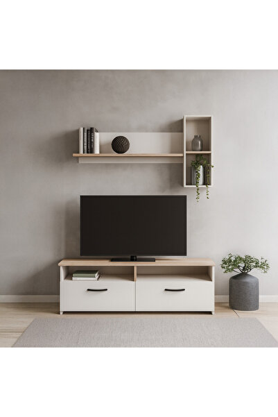 Home Box وحدة تلفزيون شيرون مع رف حائط لأجهزة التلفزيون حتى 65 بوصة