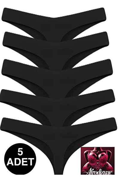Afrodizyac 5-Pack of Laser Cut Non-Marking, Extra Flexible and Soft Ghost Thongs
