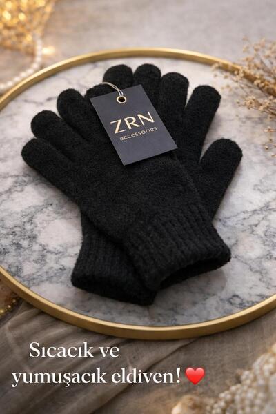 ZRN AKSESUAR Gloves Black Color Soft and Warm Trendy Simple and Stylish Gloves
