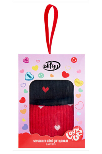 eklips Sevgililer Günü Çift Çorabı 2'li
