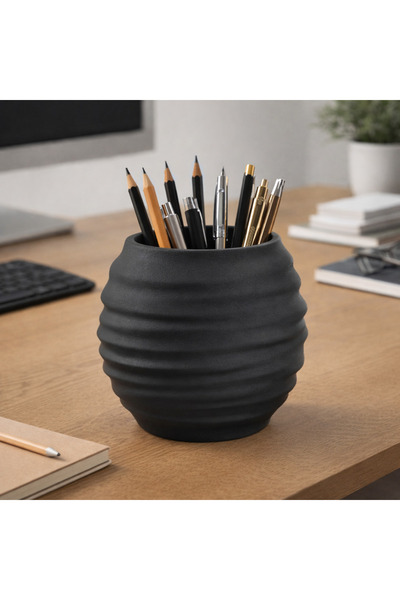 Vescarri حامل أقلام على الطراز الياباني - منظم سطح المكتب وحامل الفرشاة بتصمي...