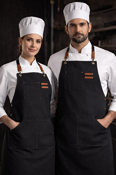 NorthStyle Unisex Profesyonel Şef Barista Garson Kuaför Cafe Restaurant İş Ön...