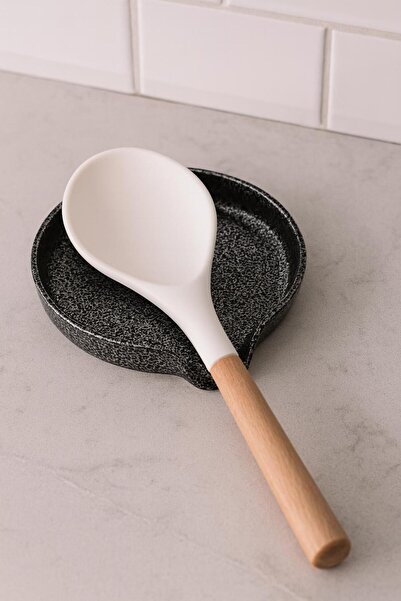 BRE HOME Granite Stainless Metal Spoon Rest – Non-Slip Base, Heat Resistant, ...