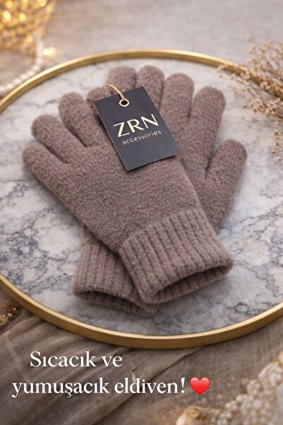 ZRN AKSESUAR Gloves Mink Color Soft and Warm Trendy Simple and Stylish Gloves